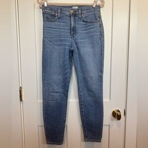 J. Crew 9” High Rise Toothpick Jeans